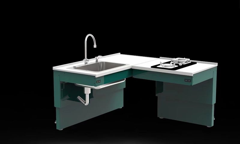 Accessible Electrical Height Adjustable Kitchen Cooktop-