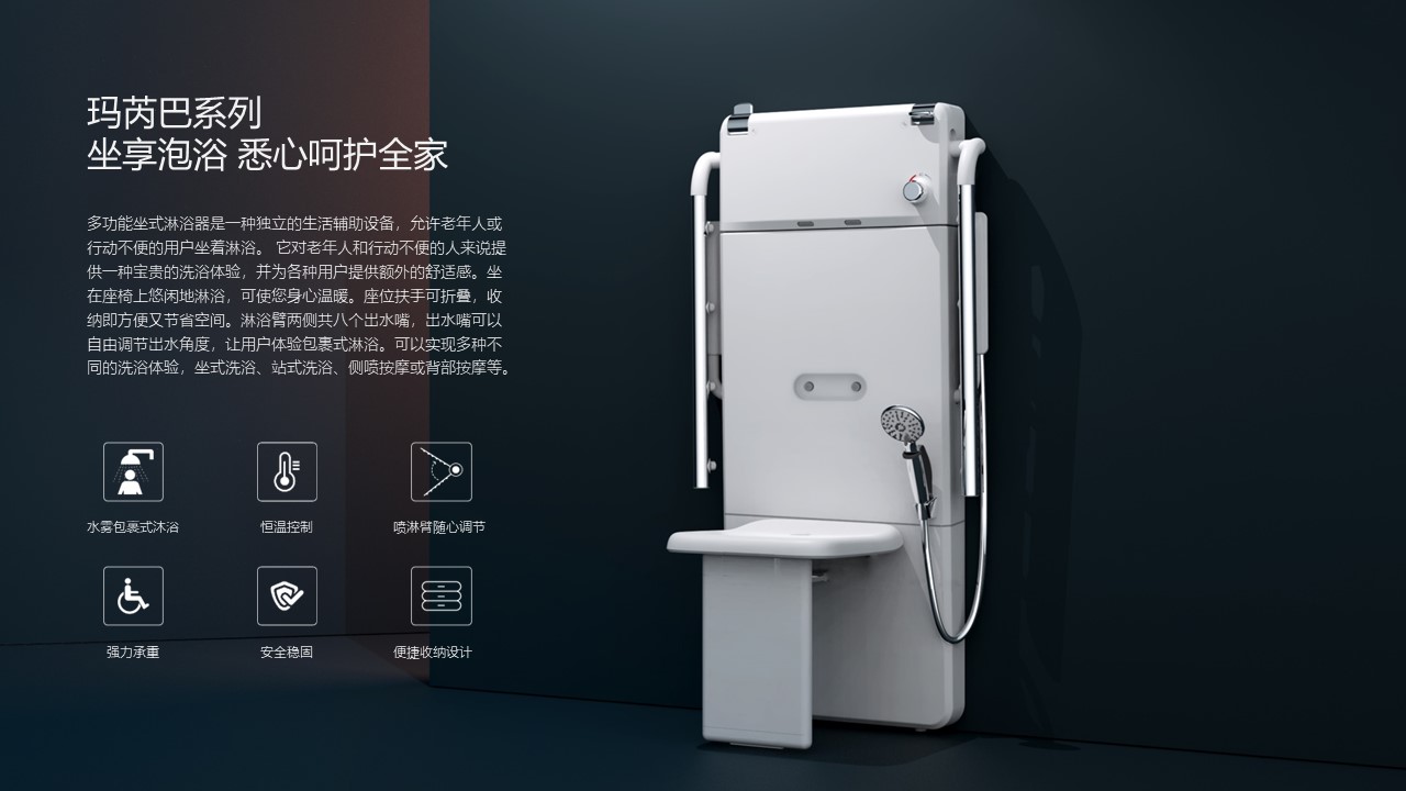 瑪芮巴坐式淋浴椅