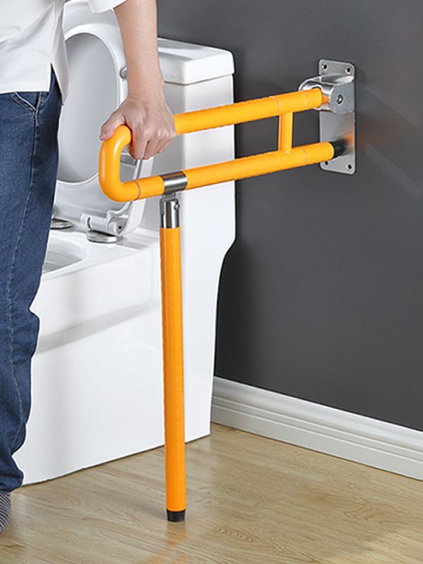 Foldable toilet armrest-