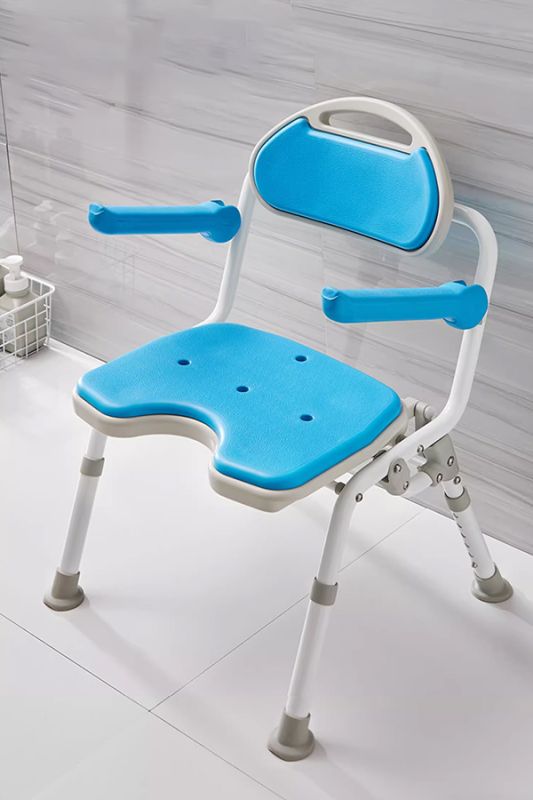 Folding shower chair-
