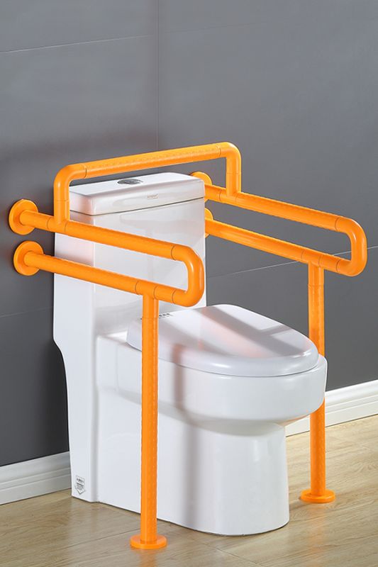 Non-slip toilet rail-