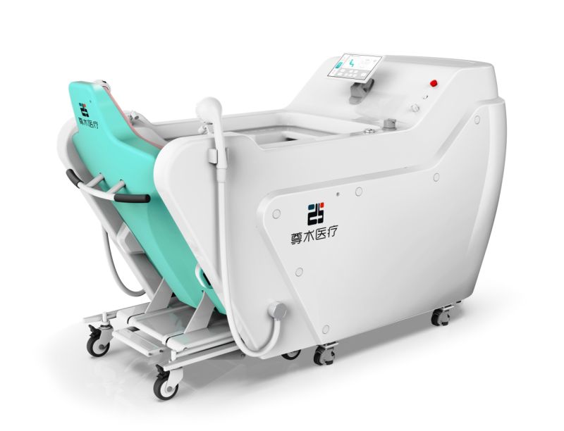 Wheelchair style bath-