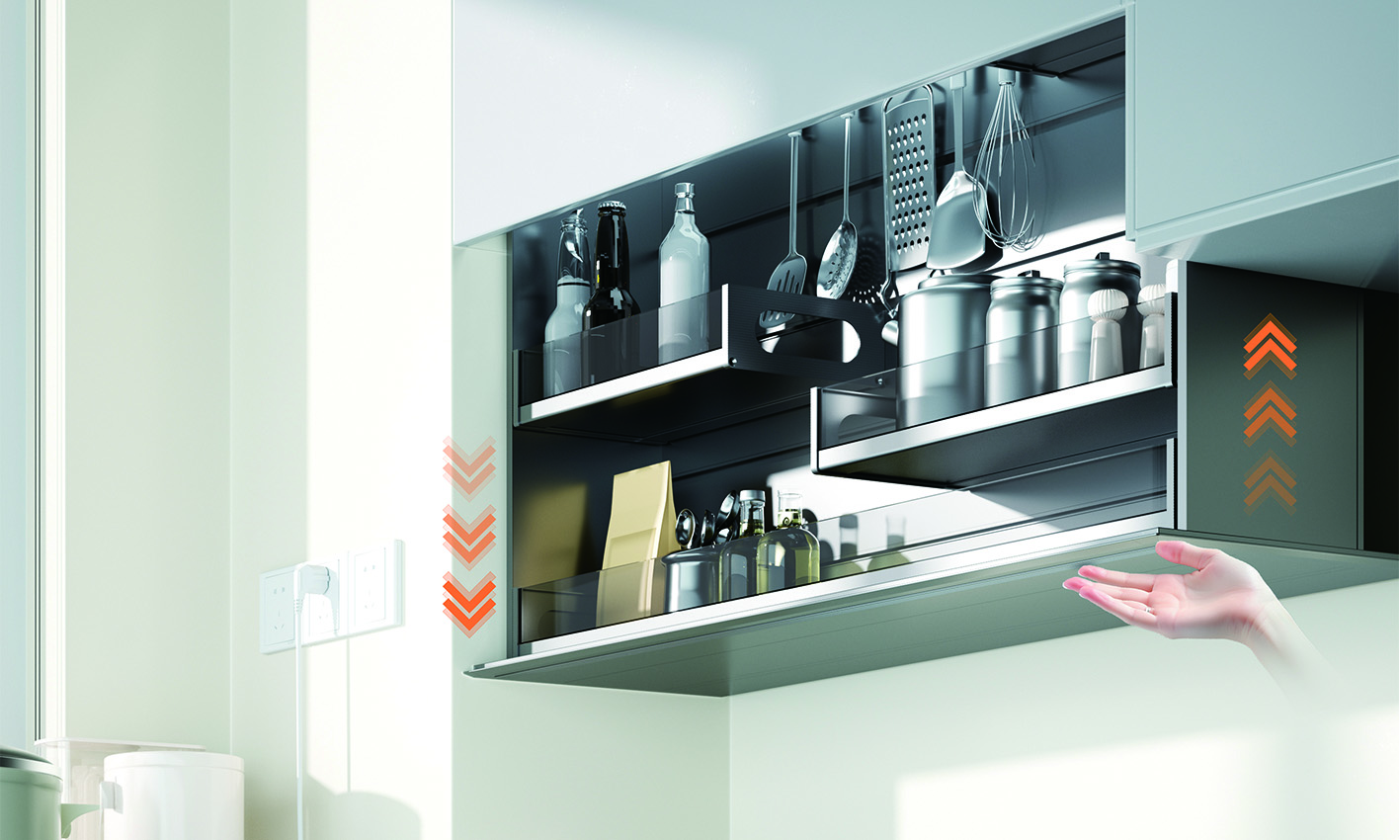 Height adjustable cabinets