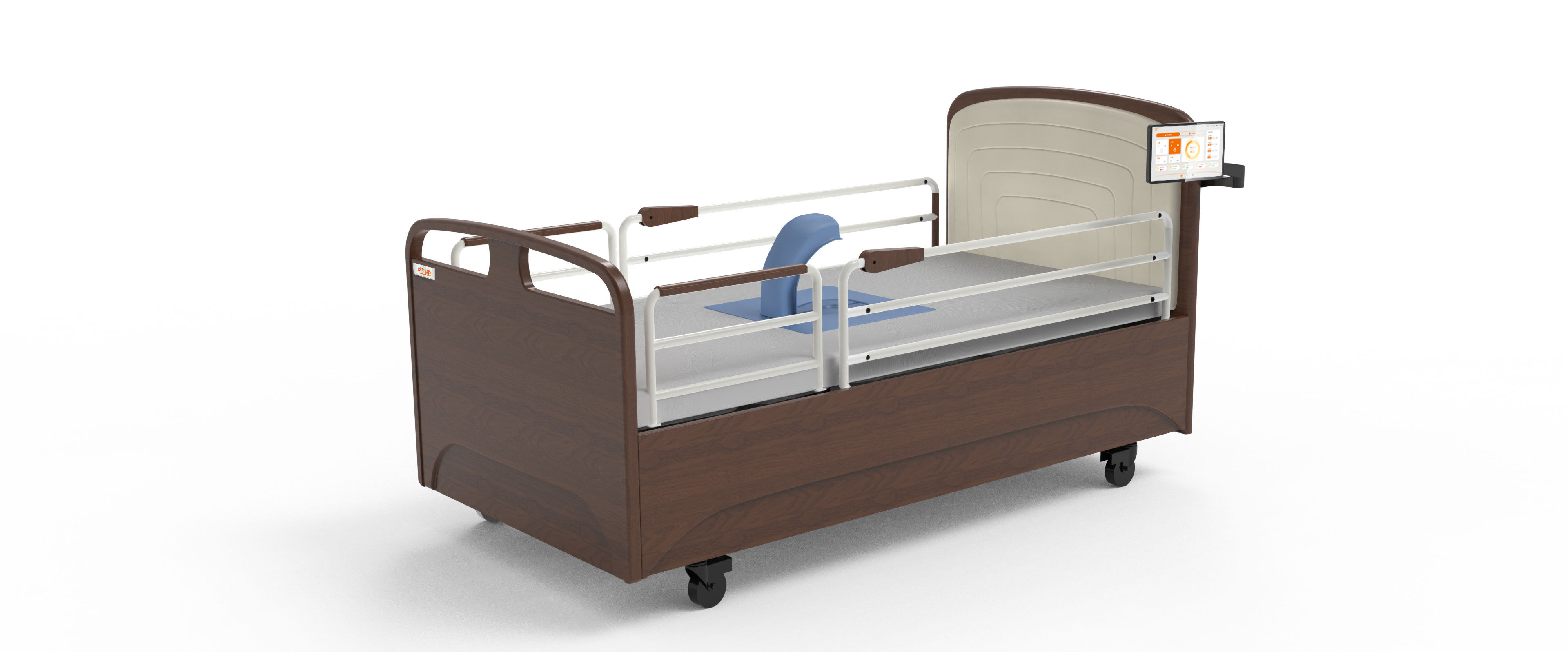 Direct row two toilet nursing bed